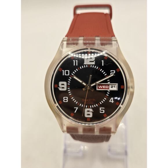 Swatch Jelly In Jelly Ruby Touch Watch SUJK701. New Battery. - Picture 1 of 7